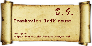 Draskovich Iréneusz névjegykártya